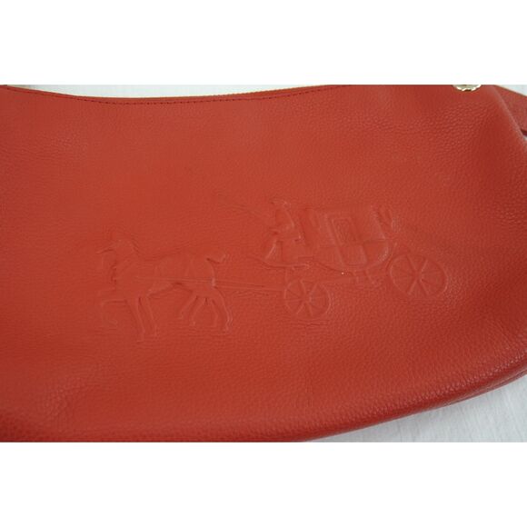 Coach Charley Crossbody Handbag | Orange Leather, F33521, Horse & Carriage - Picture 4 of 10